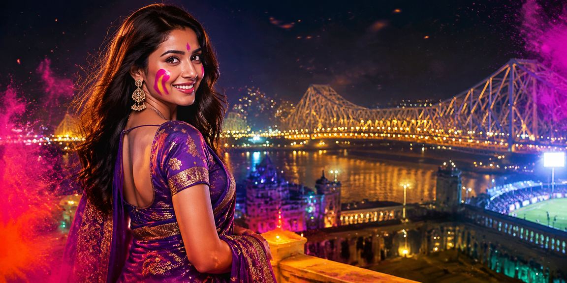 Kolkata Holi festival inspired slots promotion banner